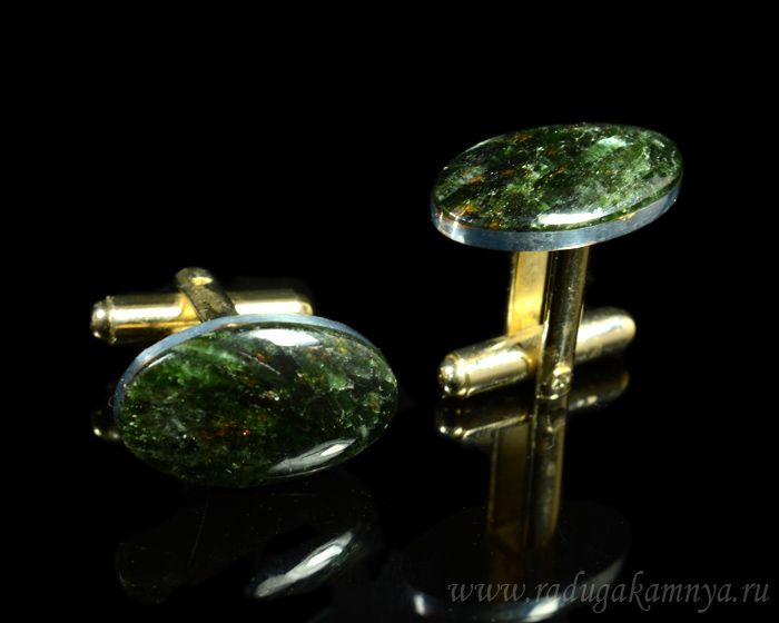 Actinolite cufflinks, 20*12mm