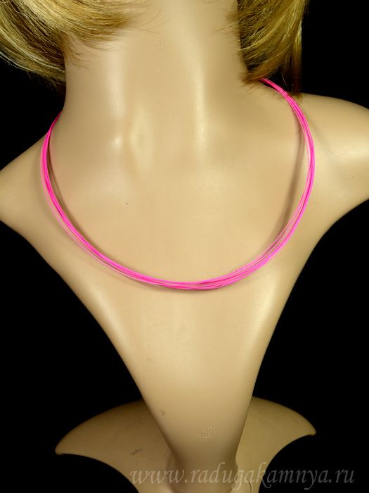 Choker for pendants and pendants 10 threads color fuchsia