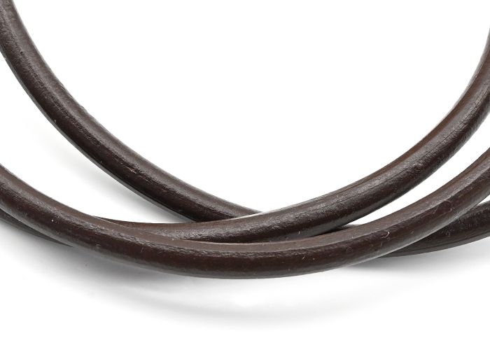 Cord leather color brown 5mm, Price per meter