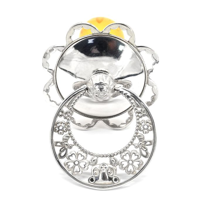 C925 gift pacifier with rhodium coating, 17g