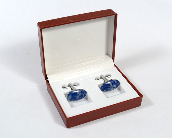 Lapis lazuli cufflinks, 20*11mm