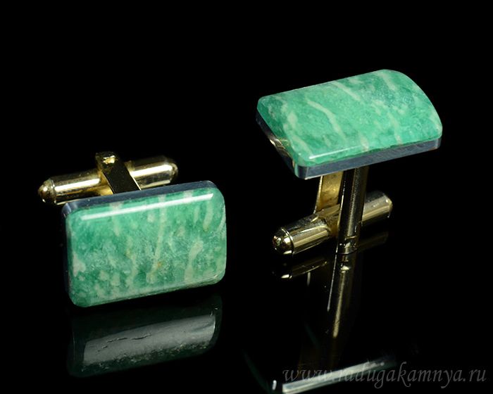 Amazonite cufflinks, 18*13mm