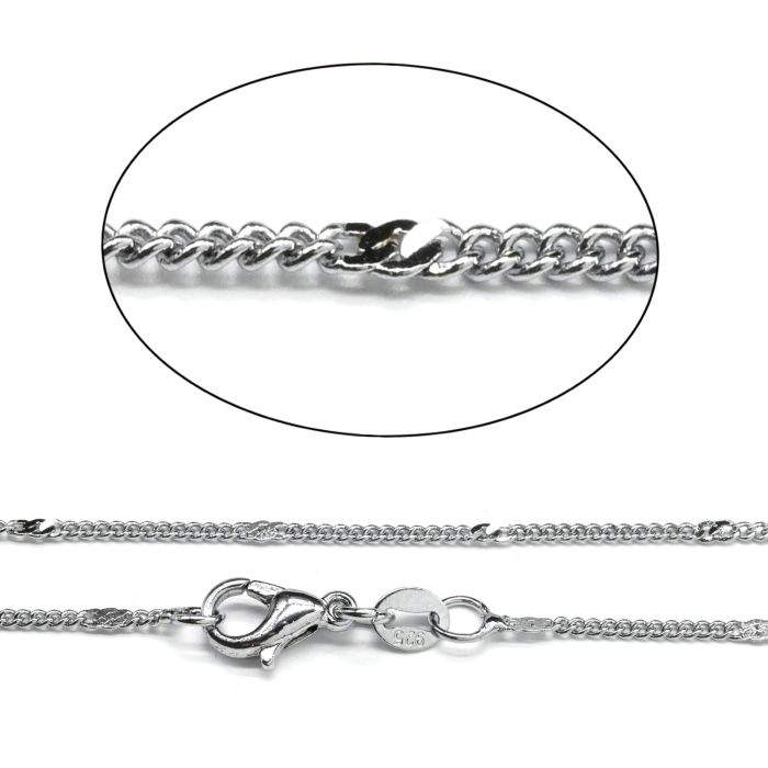 Pendant chain metal color silver, 44cm