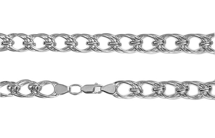 C925 rhodium-plated chain 50cm, 23.2g