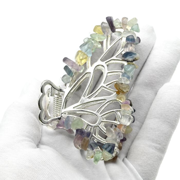 Butterfly crab hairpin with fluorite 8*5*3,5 See