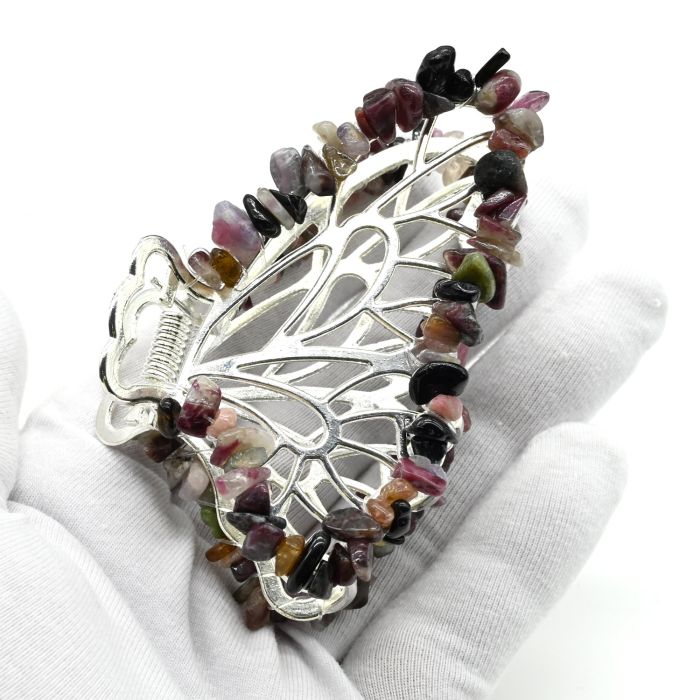 Butterfly crab hairpin with tourmaline 8*5*3,5 See