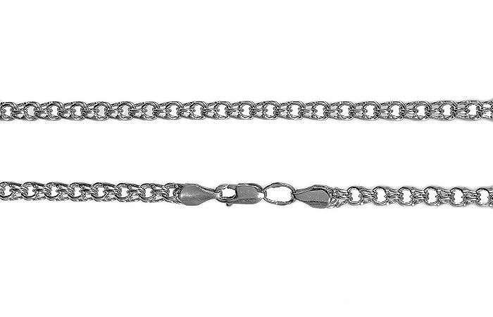 C925 rhodium-plated chain 50cm, 19.2g