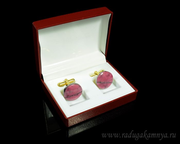 Rhodonite cufflinks, 18*18mm