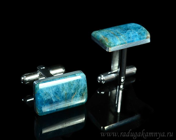 Cufflinks made of apatite 18*12mm