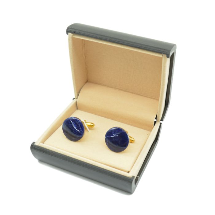 Cufflinks made of sodalite, 18*18mm