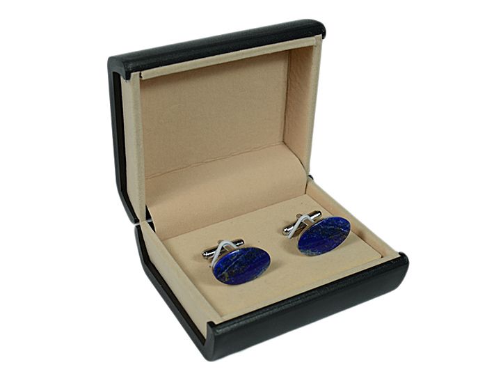 Lapis lazuli cufflinks, 21*13mm