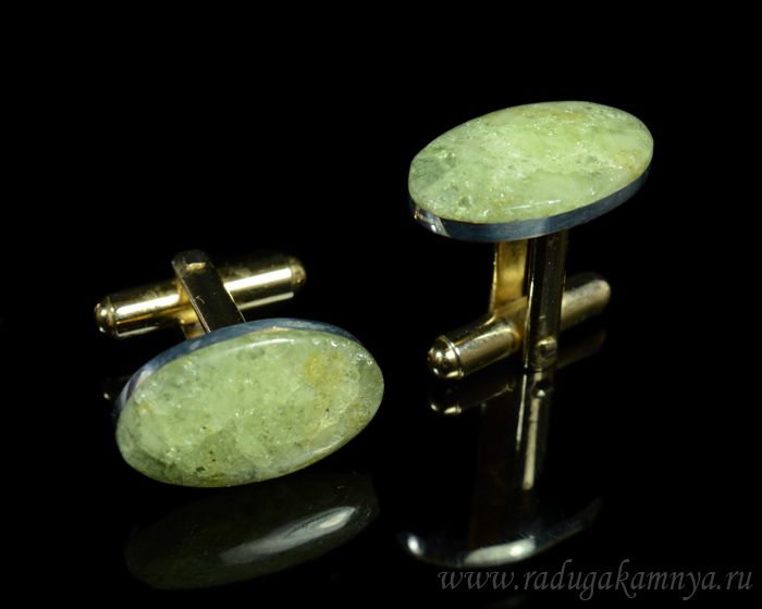 Cufflinks made of apatite 20*12mm