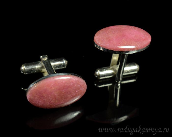 Rhodonite cufflinks, 20*12mm