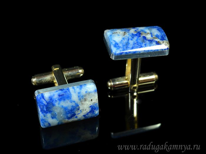 Lapis lazuli cufflinks, 18*12mm