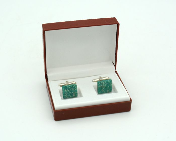 Amazonite cufflinks, 16*16mm