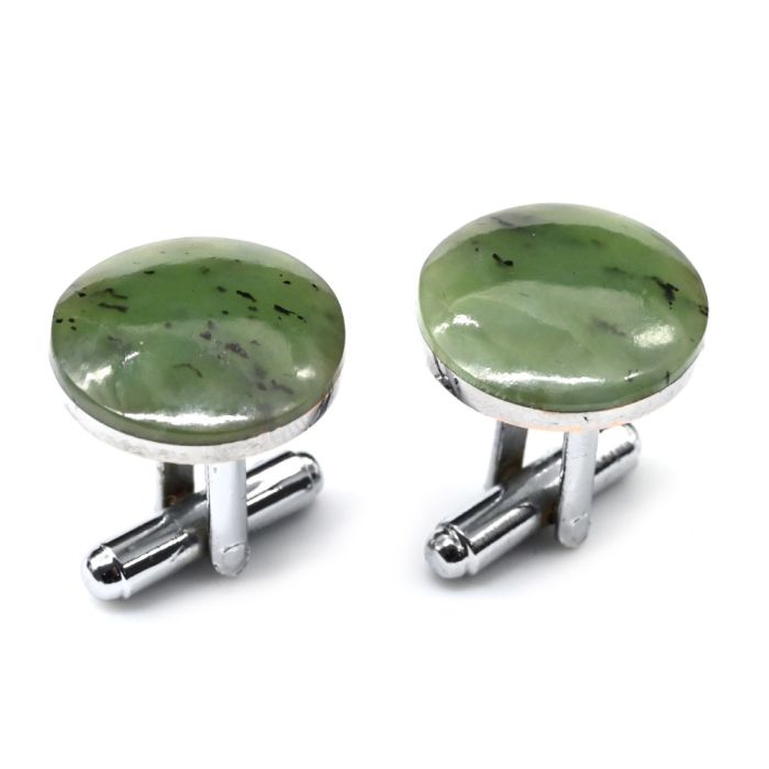 Jade cufflinks, 18*18mm