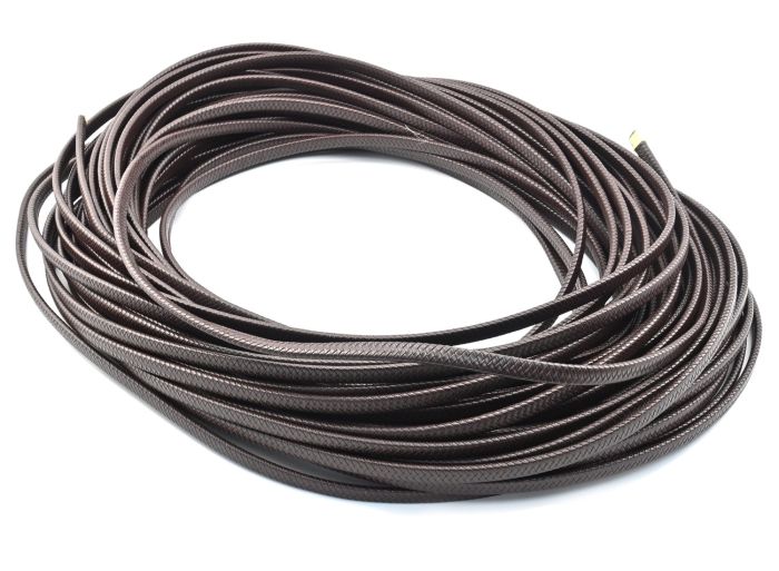 Cord "Pigtail" made of eco-leather color brown, 11mm, price per meter