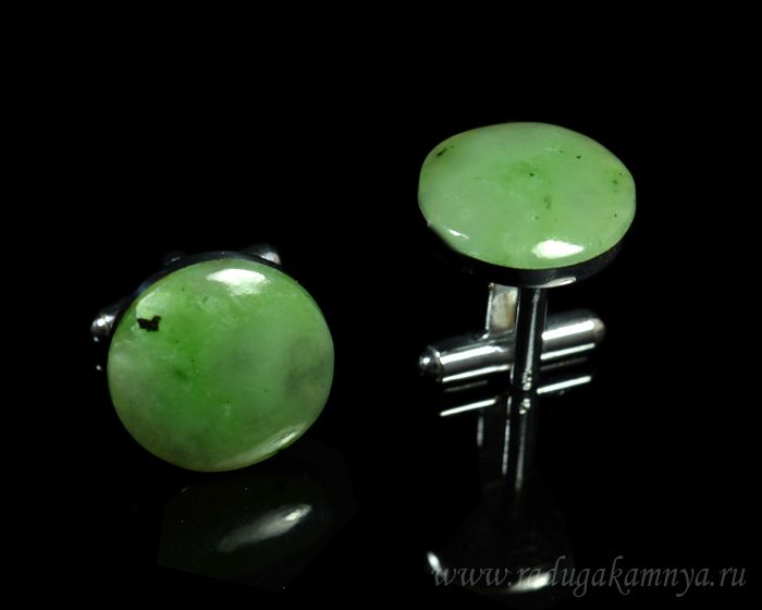 Jade cufflinks, 17*17mm