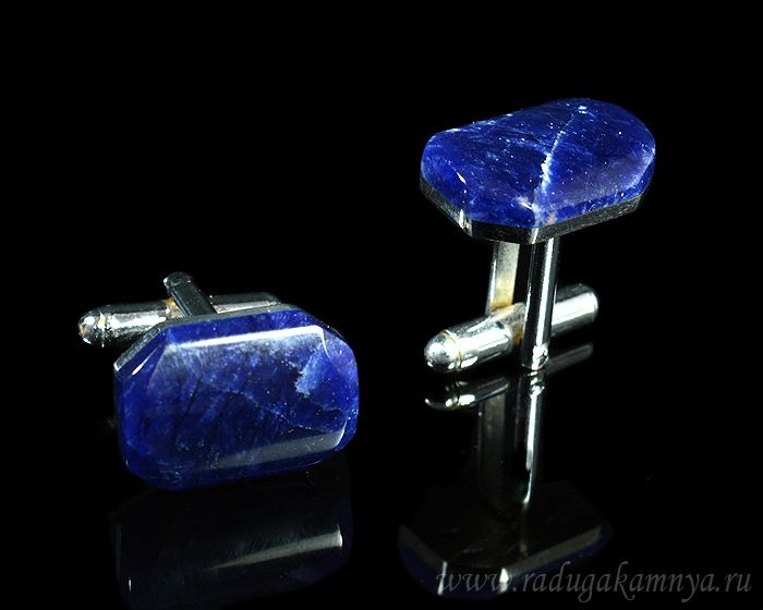 Cufflinks made of sodalite 18*13mm