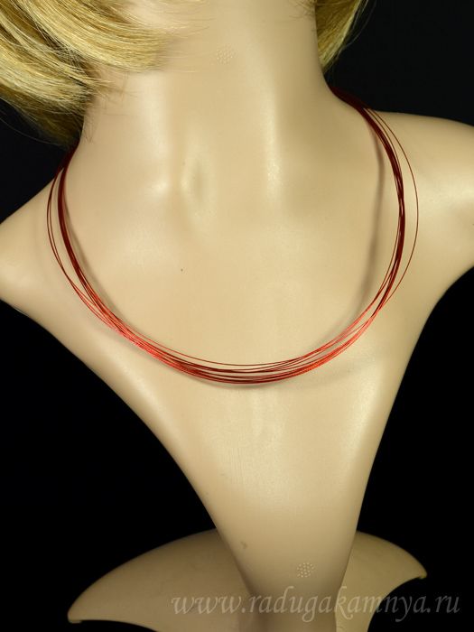 Choker for pendants and pendants 10 threads color terracotta