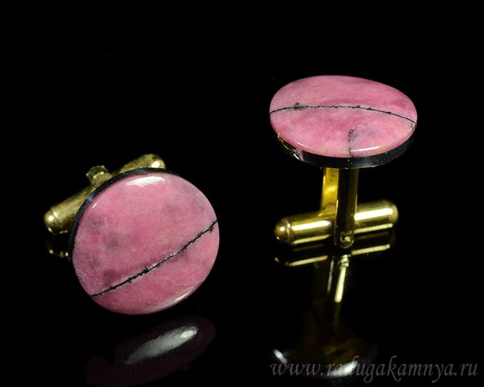 Rhodonite cufflinks, 18*18mm