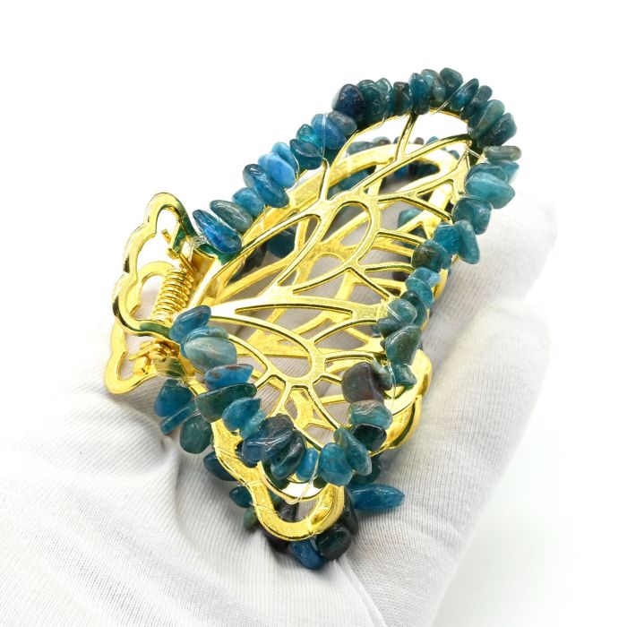 Butterfly crab hairpin with apatite 8*5*3,5 See