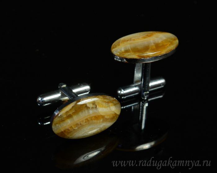 Onyx cufflinks, 21*13mm