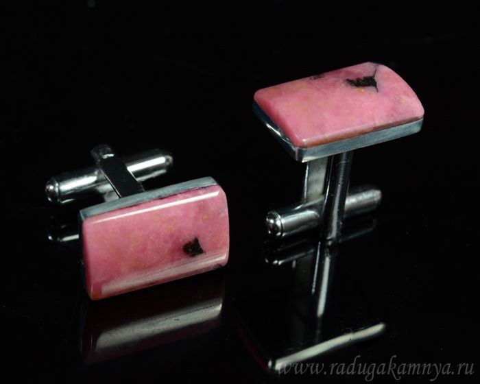 Rhodonite cufflinks, 18*12mm