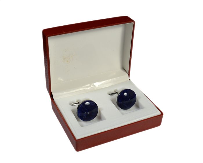 Cufflinks made of sodalite 18*18mm