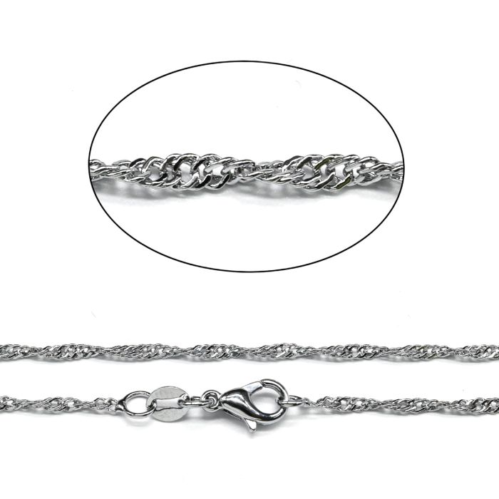 Pendant chain metal color silver, 45cm