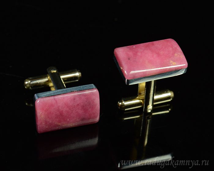 Rhodonite cufflinks, 18*12mm