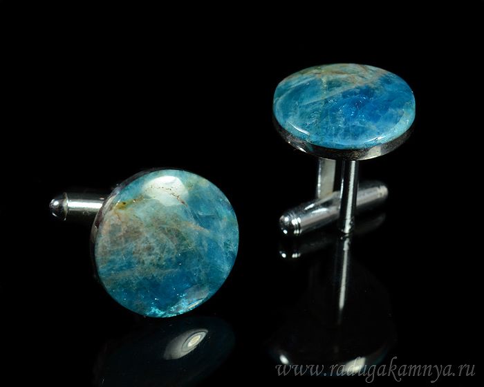 Cufflinks made of apatite 18*18mm