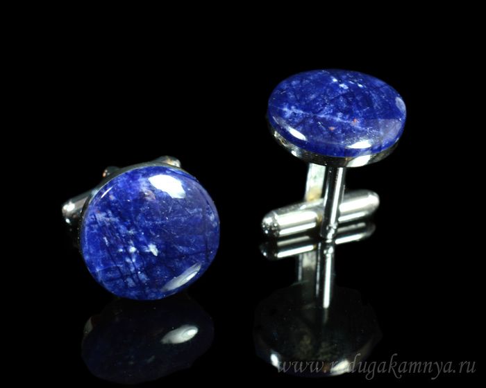 Cufflinks made of sodalite 18*18mm