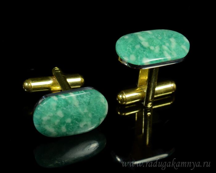 Amazonite cufflinks, 20*12mm