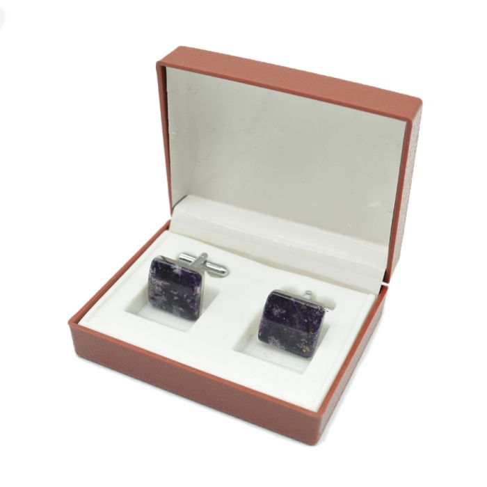 Cufflinks made of fluorite, 17*17mm