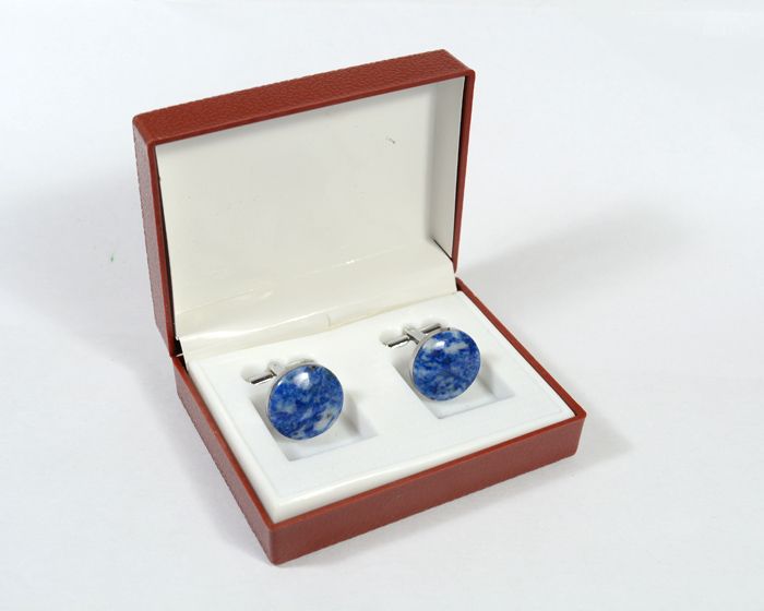 Lapis lazuli cufflinks, 17*17mm