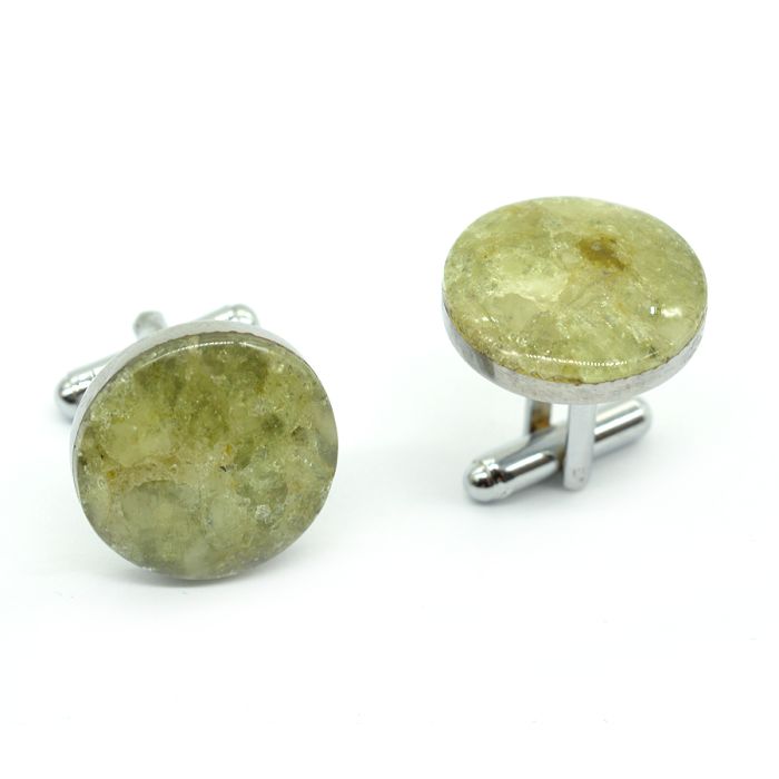 Cufflinks made of apatite, 20*20mm