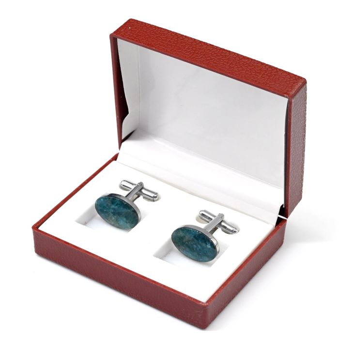 Cufflinks made of apatite 19*13mm