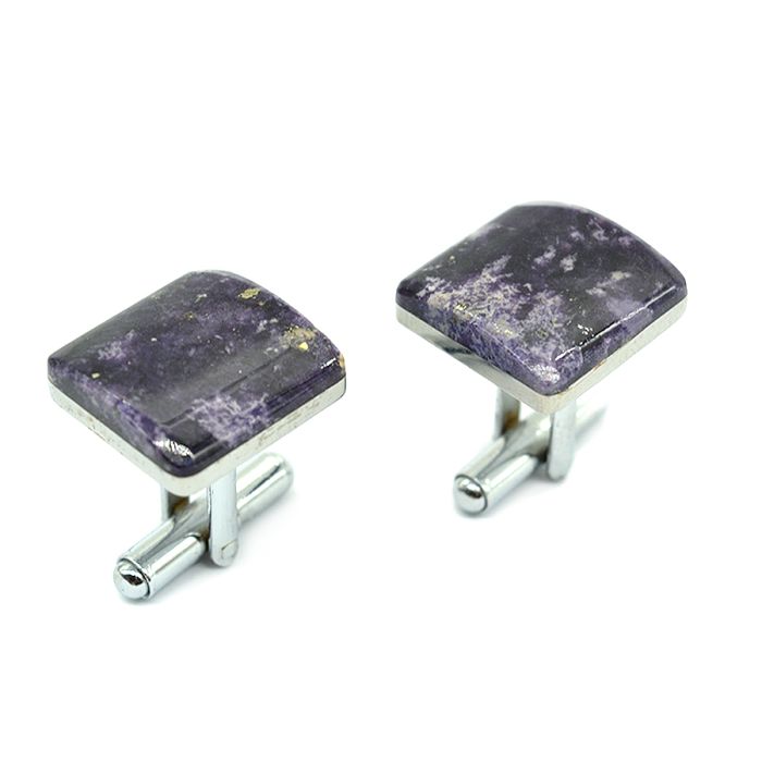 Cufflinks made of fluorite, 17*17mm