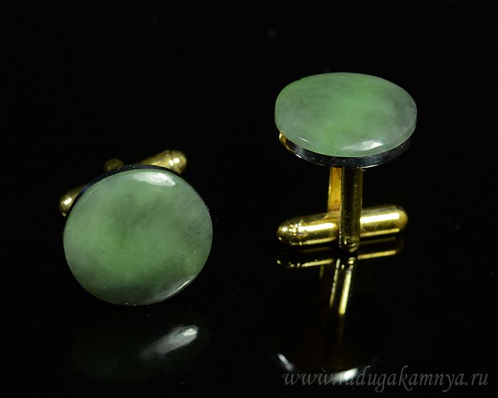 Jade cufflinks, 17*17mm