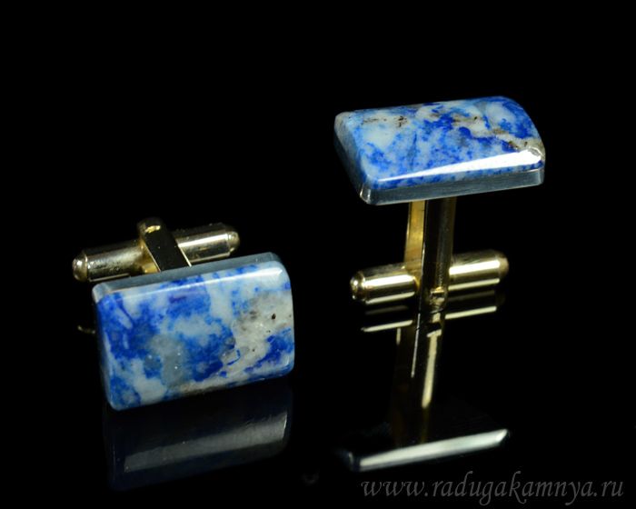 Lapis lazuli cufflinks, 17*17mm