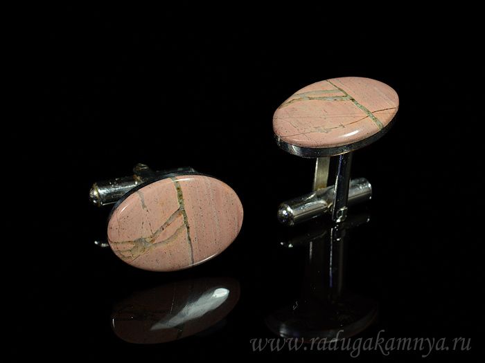 Jasper cufflinks, 20*12mm.