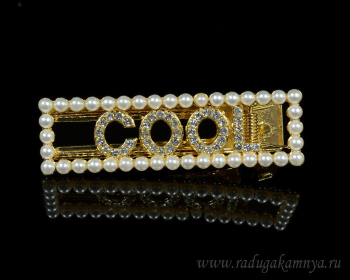 Hair clip with majorka " COOL " 18*62mm