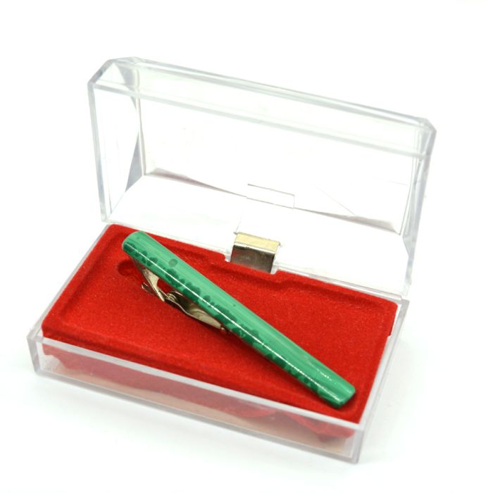 Malachite tie clip 61*7mm.