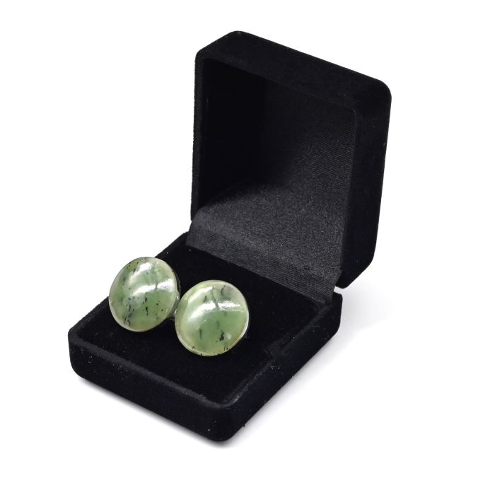 Jade cufflinks, 18*18mm